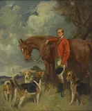 John Charlton, A master of foxhounds, oil on canvas