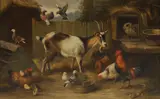 Edgar Hunt, Farm Companions, oil on canvas