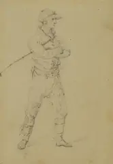 Portrait of a jockey by Henry Thomas Alken Snr, pencil, sold May 2026