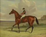 Sydney R Wombill, Diamond Jubilee', winner of the Epsom Derby 1900, oil on canvas