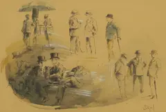 Hubert de Watrigant, Atmosphere, mixed media on paper