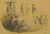 Hubert de Watrigant, Atmosphere, mixed media on paper