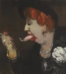 Ruskin Spear, Strawberry Mousse, circa 1959, oil on board