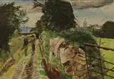 Carel Weight, The Rusty Gate, oil on board