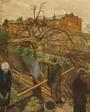 Carel Weight, The Builders, oil on canvas