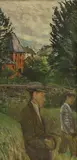 Carel Weight, Out for a walk, oil on canvas laid on board