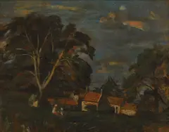 Carel Weight, A Somerset landscape, oil on board