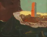 Maurice Cockrill, Landslip and Beacon, oil on canvas