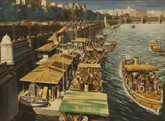 Clarence E. Blackburn, The Victoria Embankment, oil on canvas