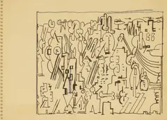 Eduardo Paolozzi, Untitled, pen and ink