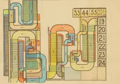 Eduardo Paolozzi, Untitled, watercolour over a printed base