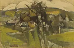 Roy Turner Durrant, Composition (After Rain), watercolour and gouache