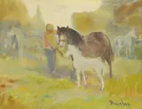 Ronald Ossory Dunlop, Litte Grey Foal, oil on canvas
