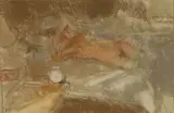 Bernard Dunstan, A reclining nude, pastel
