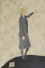 Patrick Procktor, Portrait of the actress Jill Bennett, oil on canvas