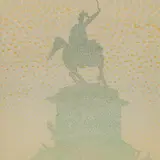 John Titchell, Emperor Statue, Venice, 1985, gouache