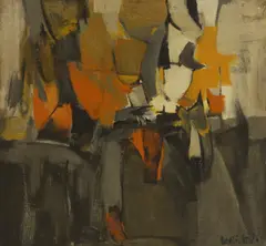 William Jones, Untitled abstract, oil on board