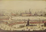L. S. Lowry, The Pond, offset lithograph in colours