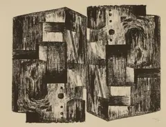 Henry Moore, Square Forms, 1963, lithograph