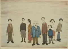 His Family by L. S. Lowry, offset lithograph in colours, sold Mar 2026