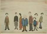 L. S. Lowry, His Family, offset lithograph in colours