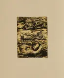 Henry Moore, Three Reclining Figures, 1973, lithograph in colours
