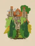 Paul Hogarth, Garsington Manor, lithograph in colours