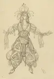 Léon Bakst, Costume design, possibly for the revue 'Aladin, circa 1919, pencil