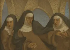 John Armstrong, Three Nuns, tempera on card
