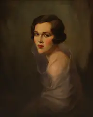 Maximilian Aurel Rasko, Portrait of a young woman, oil on canvas