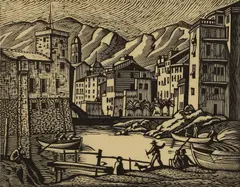 Ethelbert White, Portofino', 1924, and 'Rapallo' (Old Rapallo), 1924, the first signed 'Ethelbert White' in pencil l.l.