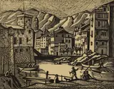 Ethelbert White, Portofino', 1924, and 'Rapallo' (Old Rapallo), 1924, the first signed 'Ethelbert White' in pencil l.l.