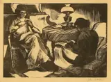 John Nash, Quiet Evening, woodcut