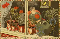 John Nash, Window Plants, 1945, also signed and dated in the print