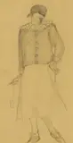 Christine Kühlenthal, Study of a woman, pencil