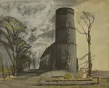 Edward Bawden, St Peter and St Paul, Bardfield Saling, watercolour and gouache