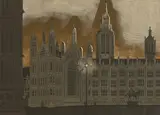 Edward Bawden, The Palace of Westminster' (MG 068), linocut in colours