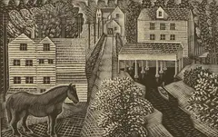 Eric Ravilious, Hull's Mill, wood engraving