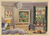 Joan Warburton, Getting-up Time, watercolour