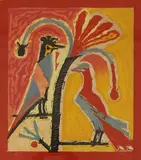 Michael Rothenstein, Red Leaves, 1989, woodcut in colours