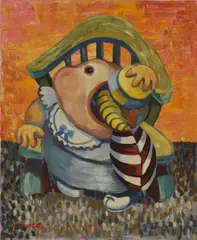Little Darling', Cohesion 89 by Patricia Pearce, oil on canvas, sold Mar 2026