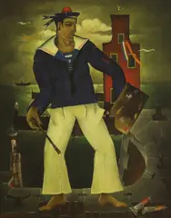 Le Peintre Marin by Reimond Josef Peter Kimpe, oil on canvas, sold Mar 2026