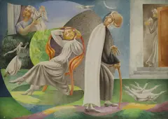 Léopold Survage, Maison de repos, tempera on board