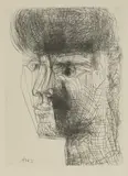 Pablo Picasso, Tête de Faune' (Head of Faun), 1964 (Bloch 1370), drypoint etching