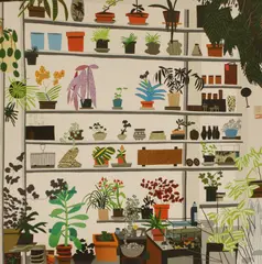 Jonas Wood, Large Shelf Still Life, offset lithograph in colours