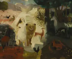 Mary Fedden, Peaceable Kingdom, oil on canvas