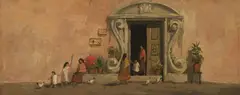 Deborah Jones, A Mexican Home Welcome, oil on board