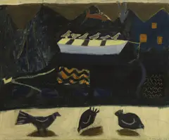 Emma McClure, Night Boat, oil on canvas