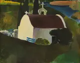 Tessa Newcomb, Chapel, oil on board