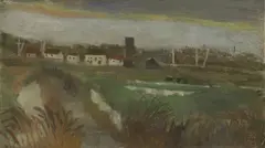 Tessa Newcomb, Looking Towards Blackshore, oil on board